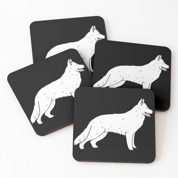Item preview, White swiss shepherd dog cute illustration  designed and sold by Yarafantasyart.