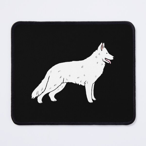 Item preview, White swiss shepherd dog cute illustration designed and sold by Yarafantasyart.