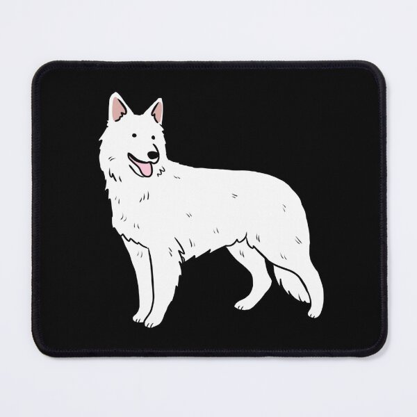 Item preview, White swiss shepherd dog cute illustration  designed and sold by Yarafantasyart.
