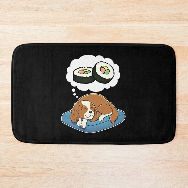Artikelvorschau, Cavalier King Charles Spaniel dreaming about Sushi entworfen und verkauft von DoggieDelights.