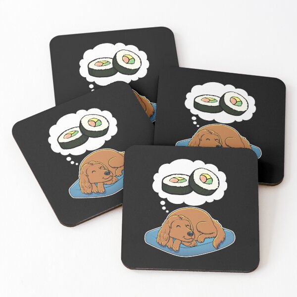 Item preview, English Cocker Spaniel dreaming about Sushi designed and sold by DoggieDelights.