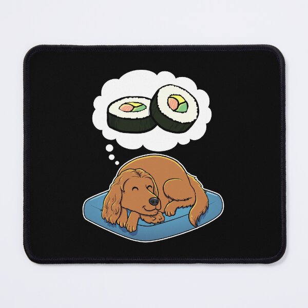 Item preview, English Cocker Spaniel dreaming about Sushi designed and sold by DoggieDelights.
