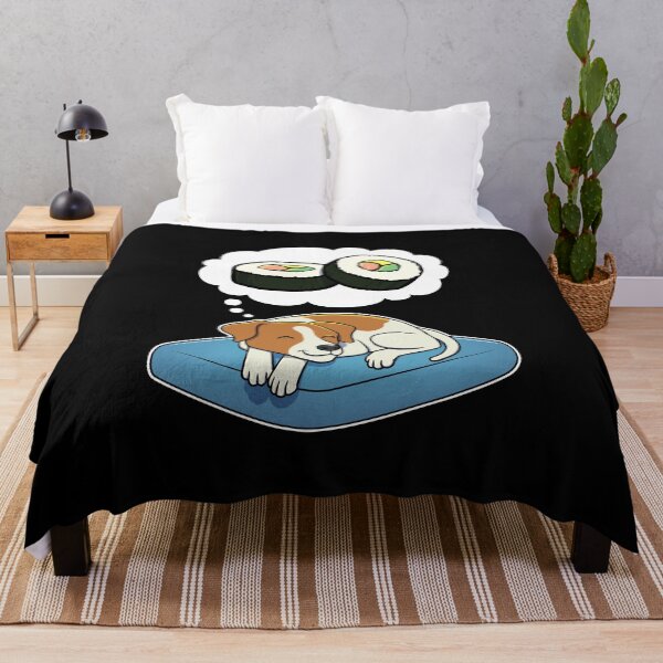 Item preview, Jack Russell Terrier dreaming about Sushi designed and sold by DoggieDelights.