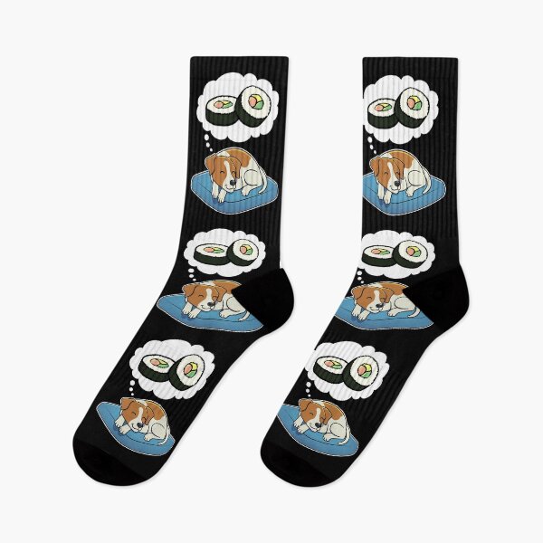 Item preview, Jack Russell Terrier dreaming about Sushi designed and sold by DoggieDelights.
