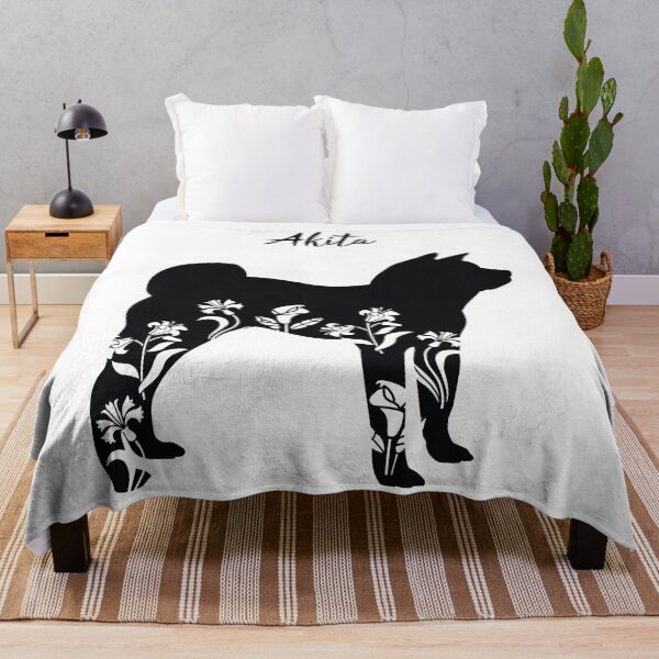 Item preview, Akita in floral design designed and sold by SolidJoy.