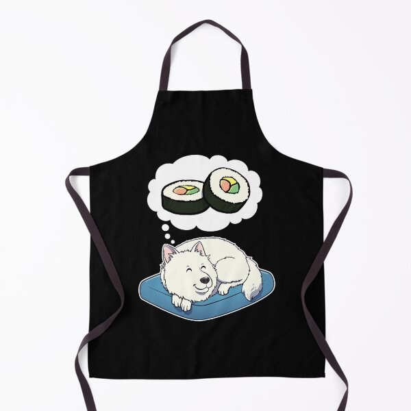 Artikelvorschau, Samoyed dreaming about Sushi entworfen und verkauft von DoggieDelights.
