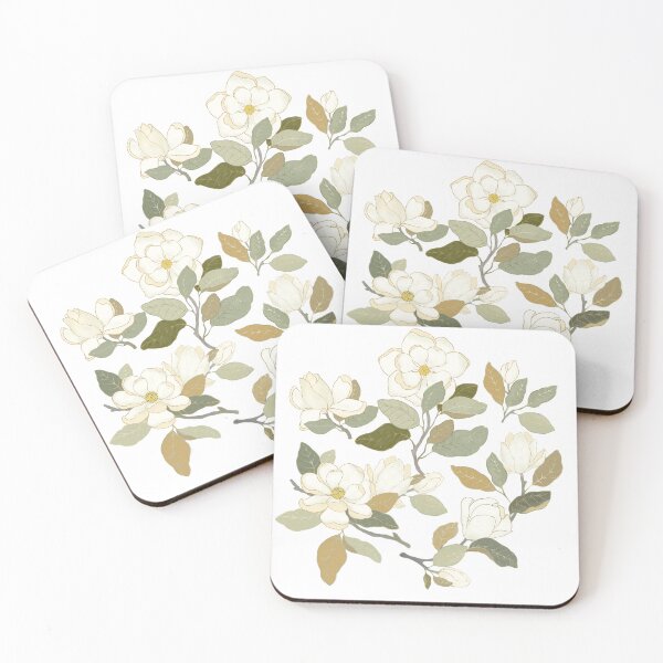 Item preview, White magnolia flowers designed and sold by LavishSeason.