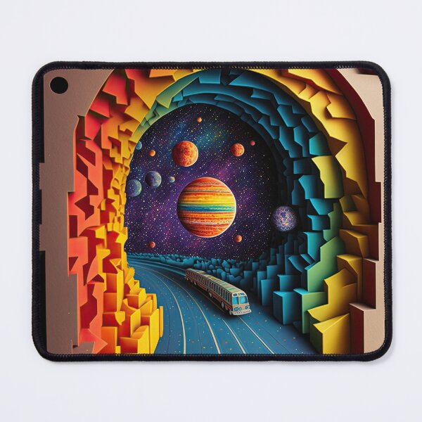 Item preview, Train Going Through a Tunnel - Layered paper style designed and sold by AiCollection.