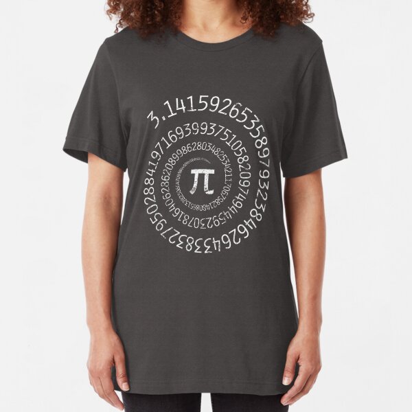 Spiral Pi Math Slim Fit T-Shirt