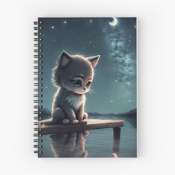 Item preview, Lindo gatito gato iluminado por la luna designed and sold by AiCollection.