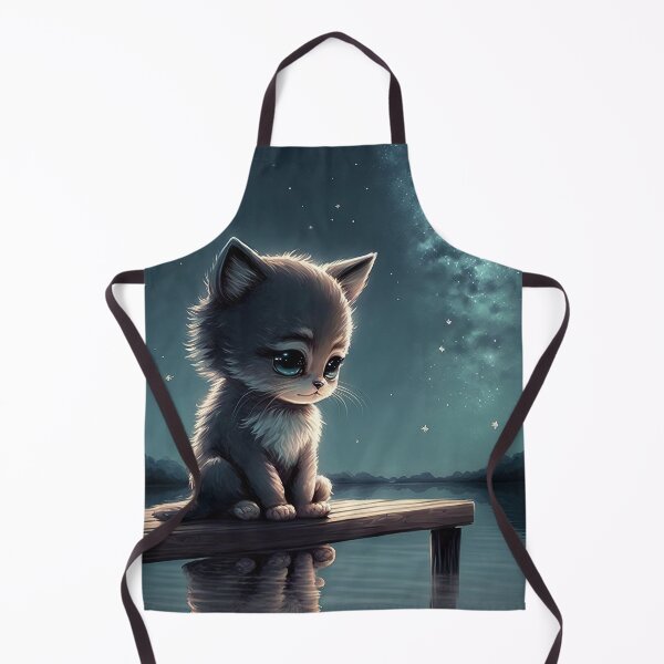 Item preview, Cute moonlit Kitten Cat designed and sold by AiCollection.