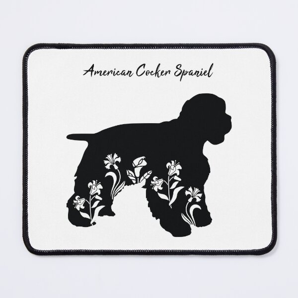 Item preview, American cocker spaniel in floral design designed and sold by SolidJoy.