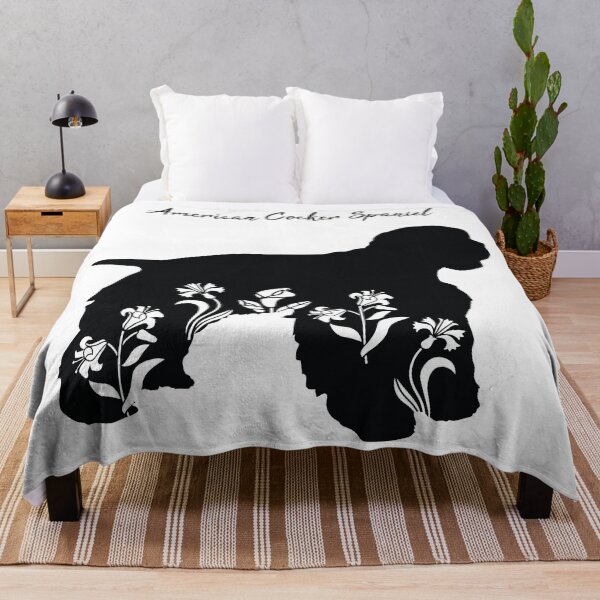 Item preview, American cocker spaniel in floral design designed and sold by SolidJoy.