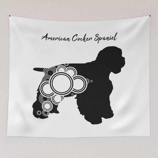 Item preview, American cocker spaniel with circular shape designed and sold by SolidJoy.
