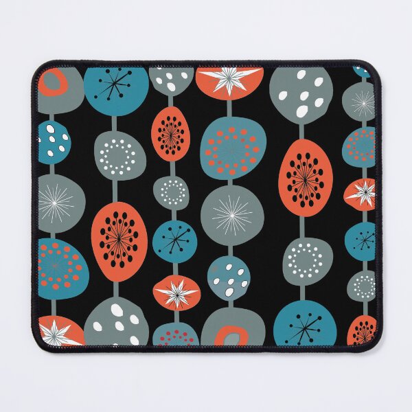Item preview, Mid Century Modern Abstract Design Teal Gray Orange Retro, MCM designed and sold by funnytshirtemp.