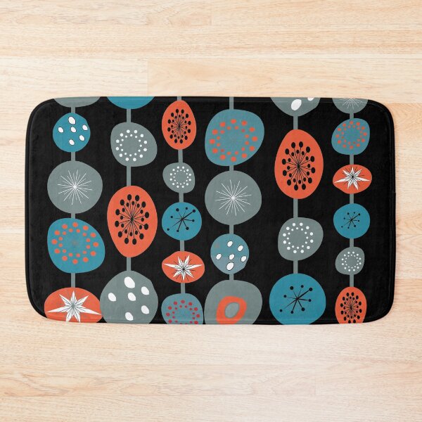 Item preview, Mid Century Modern Abstract Design Teal Gray Orange Retro, MCM designed and sold by funnytshirtemp.