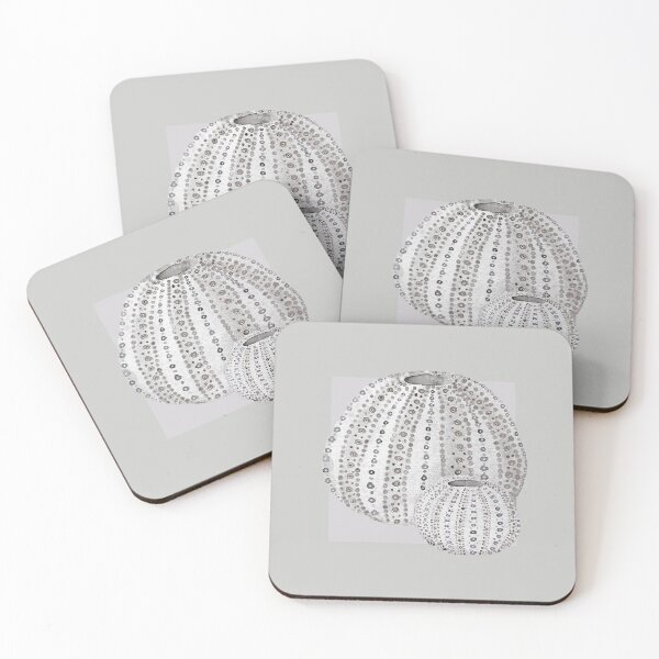 Item preview, Urchins in pearl grey designed and sold by LisaLeQuelenec.