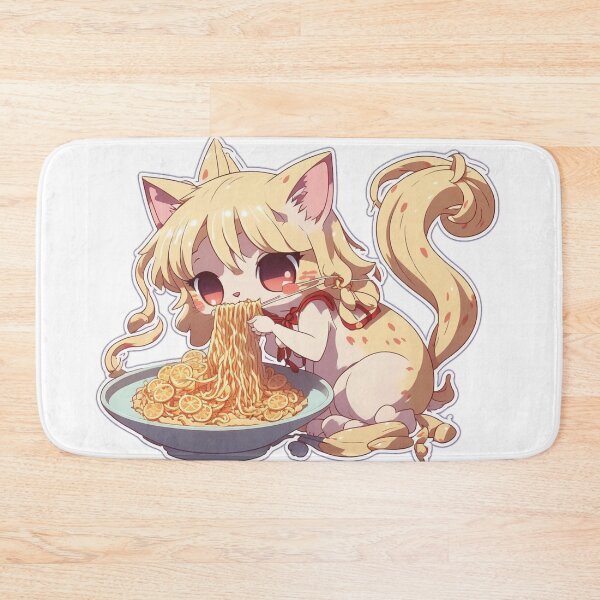 Item preview,   Cute Cat Eating Spaghetti #2 designed and sold by cardia1991.