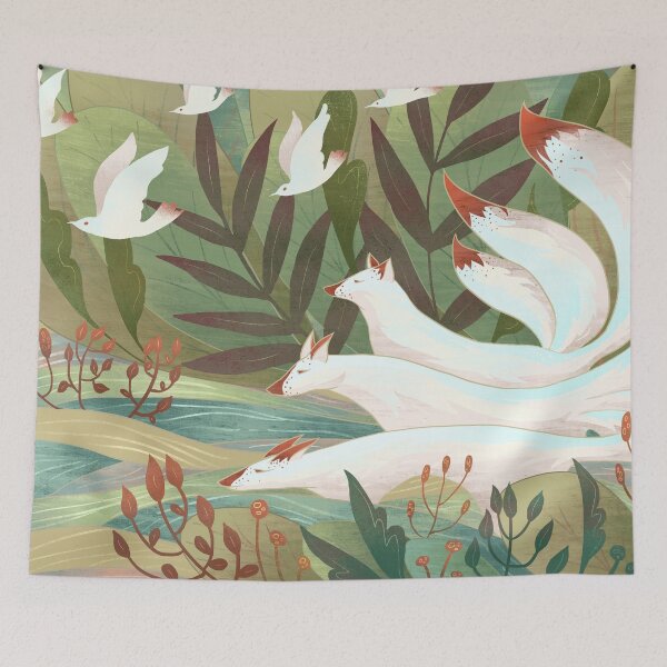Item preview, Many-tailed Foxes designed and sold by beesants.