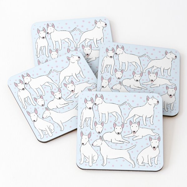 Item preview, Bull Terrier Dog cute illustration pattern  designed and sold by Yarafantasyart.