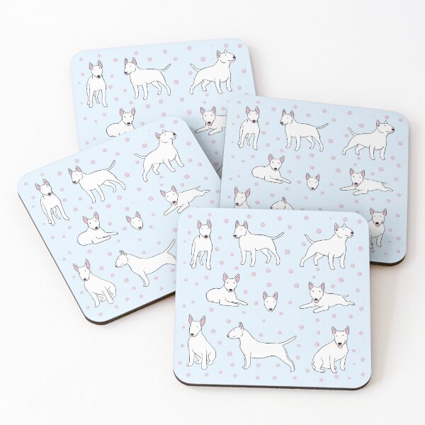 Item preview, Bull Terrier Dog cute illustration pattern  designed and sold by Yarafantasyart.