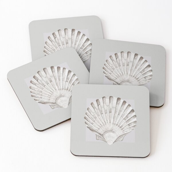 Item preview, Scallop sea shell in pearl grey designed and sold by LisaLeQuelenec.