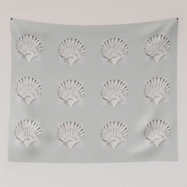 Item preview, Scallop sea shell in pearl grey designed and sold by LisaLeQuelenec.