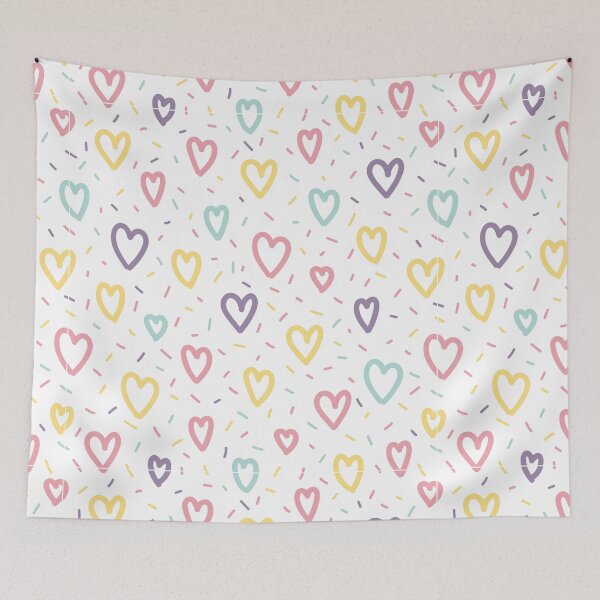 Item preview, Pastel Hearts Pattern Design| Random Heart Shape Pattern  designed and sold by riceayoj.