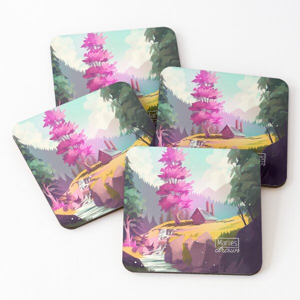 Item preview, Under the shadow of a pink tree designed and sold by marliesdraws.