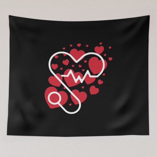 Item preview, Niñas Mujeres Enfermeras Día de San Valentín Corazones Estetoscopio designed and sold by Diverseideas.