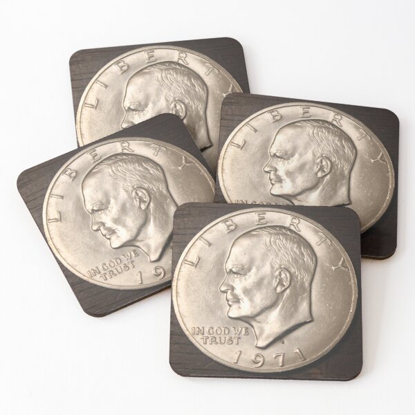 Item preview, 1971 S Eisenhower "Ike" Dollar designed and sold by coinsxcrochet.