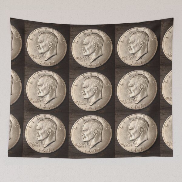 Item preview, 1971 S Eisenhower "Ike" Dollar designed and sold by coinsxcrochet.