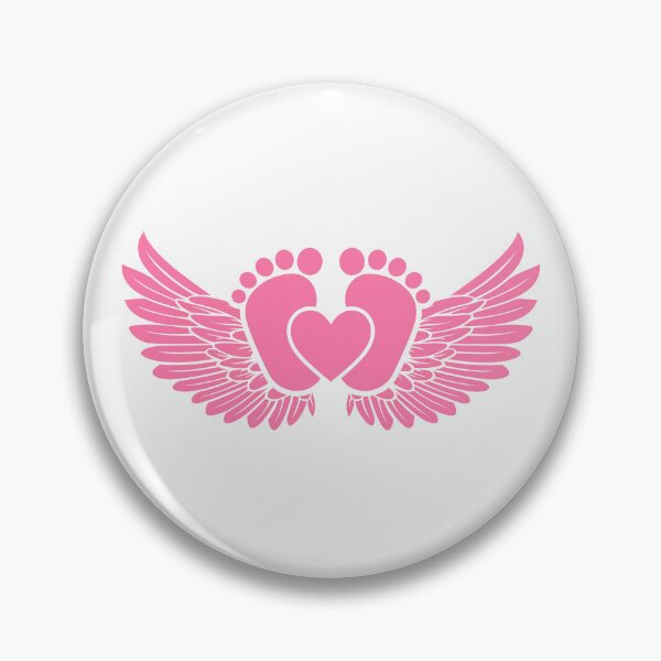 Item preview, Baby Footprints with Angel Wings and Halo, Baby Memorial, Infant Loss, Miscarriage designed and sold by svectormonster.