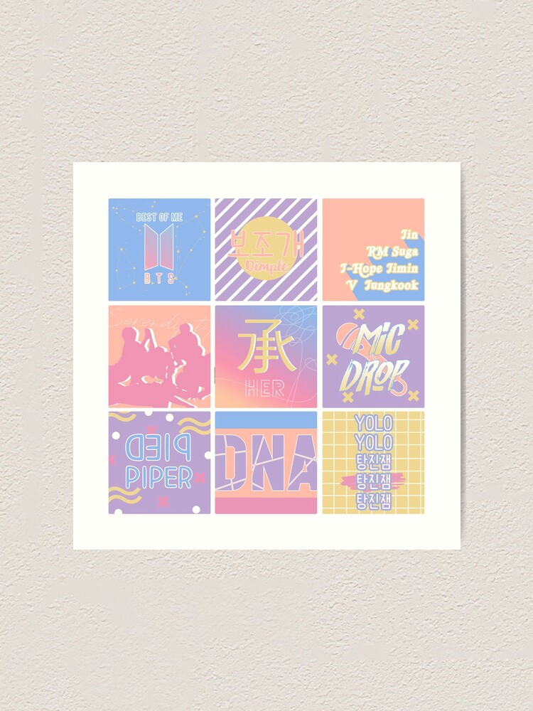 Bts Love Yourself 承 Her Pattern Art Print By Lovely Day Redbubble