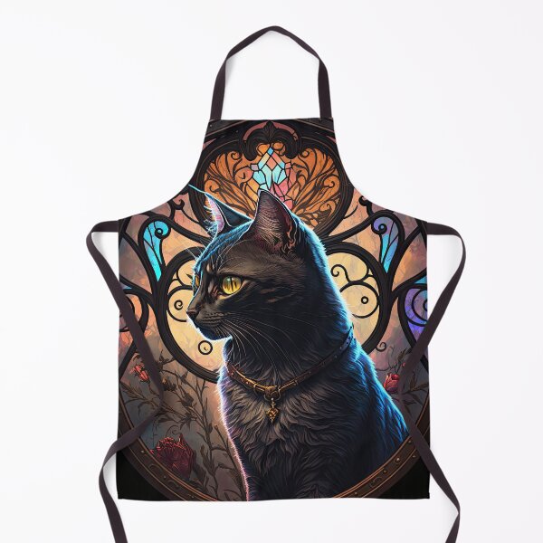 Item preview, The Tortoiseshell Cat Of St Francis Stained Glass Window 3 designed and sold by idreamaboutcats.