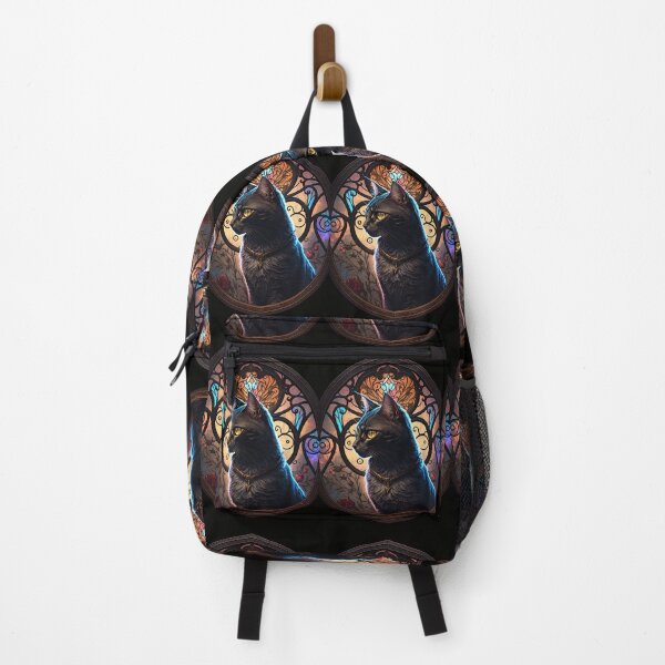 Item preview, The Tortoiseshell Cat Of St Francis Stained Glass Window 3 designed and sold by idreamaboutcats.