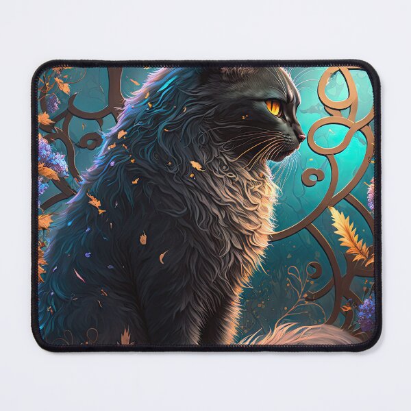 Item preview, The Tortoiseshell Cat Of St Francis Stained Glass Window 4 designed and sold by idreamaboutcats.