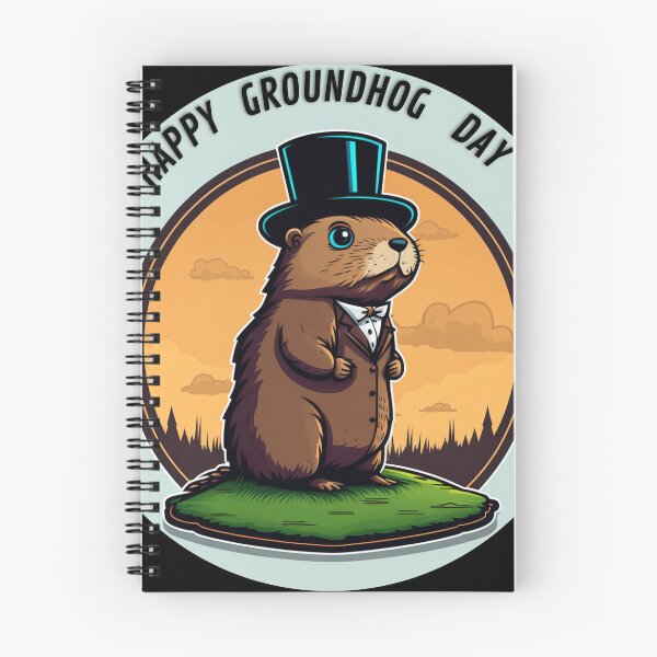 Item preview, Happy Groundhog Day/Groundhog Day Predictions: A Whimsical Illustration designed and sold by LiartVibes.