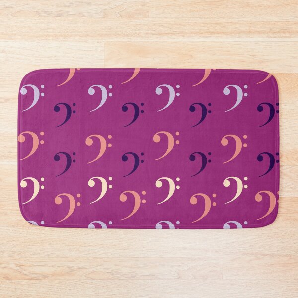 Item preview, Bass pattern pink - bass clef designed and sold by piesdesignart.