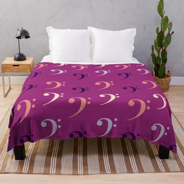 Item preview, Bass pattern pink - bass clef designed and sold by piesdesignart.