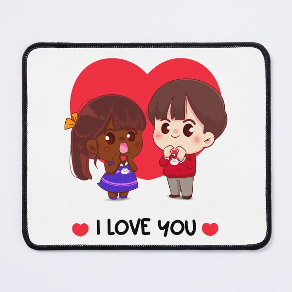 Item preview, Cute Anime Couple - San Valentine Card - I Love You designed and sold by DoskiStore.
