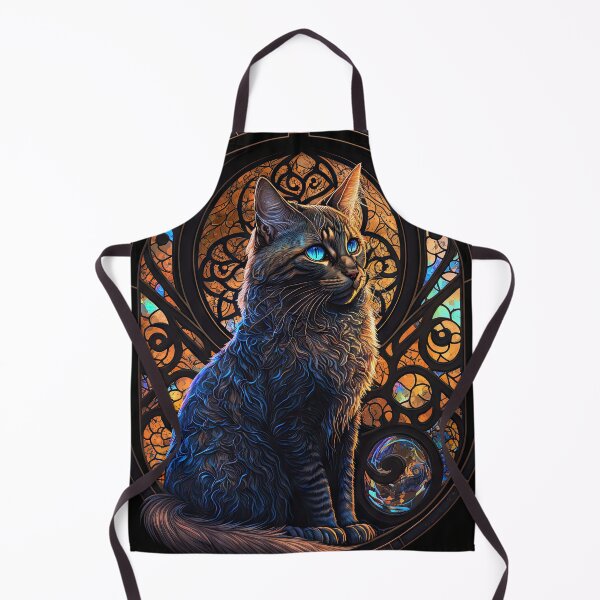 Item preview, The Tortoiseshell Cat Of St Francis Stained Glass Window 8 designed and sold by idreamaboutcats.