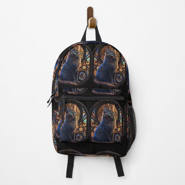 Item preview, The Tortoiseshell Cat Of St Francis Stained Glass Window 8 designed and sold by idreamaboutcats.