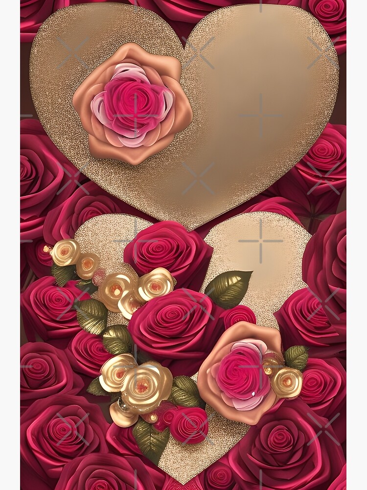 Hearts & Roses - Romantic Valentine's Day, Gift for Valentine