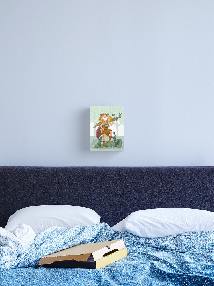 Aperçu 2 sur 3. Impression sur toile avec l'œuvre Super héroïne Gaïa, déesse de la nature créée et vendue par igatzler.