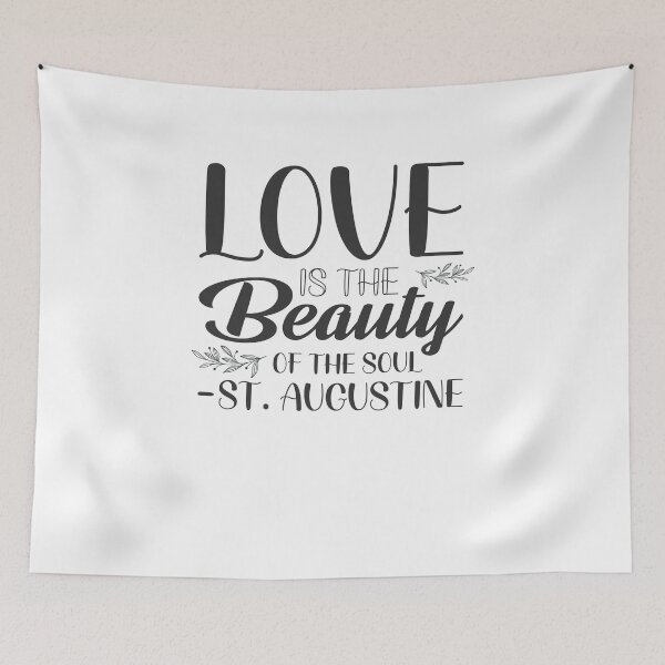 Item preview, Love is the beauty of the soul - Catholic Inspirational Quotes designed and sold by catholicquotes.