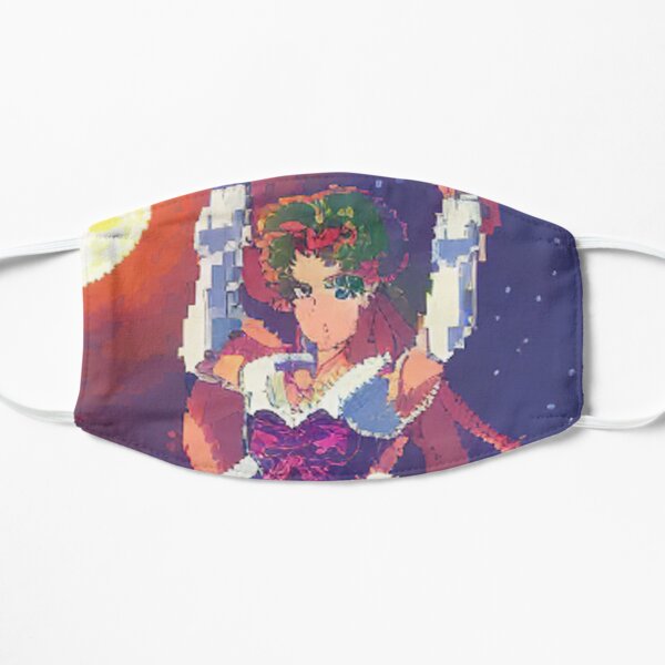 Anime Girl Pixel Art 8-bit Style Flat Mask