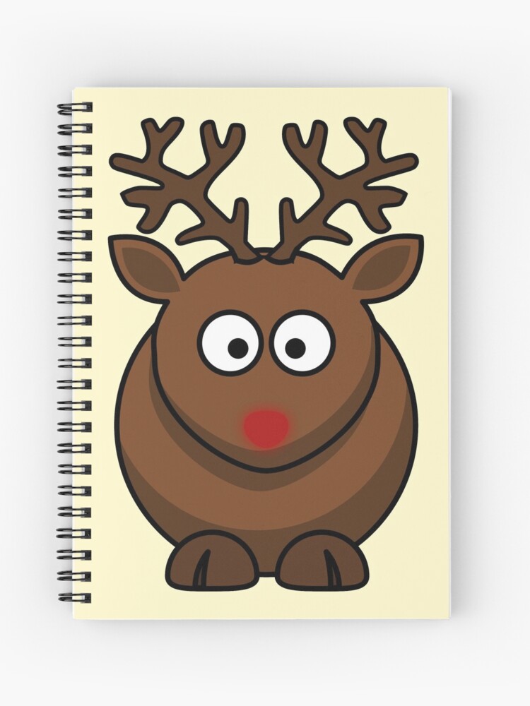 Cuaderno de espiral «Reno de dibujos animados Rudolph» de greatant |  Redbubble