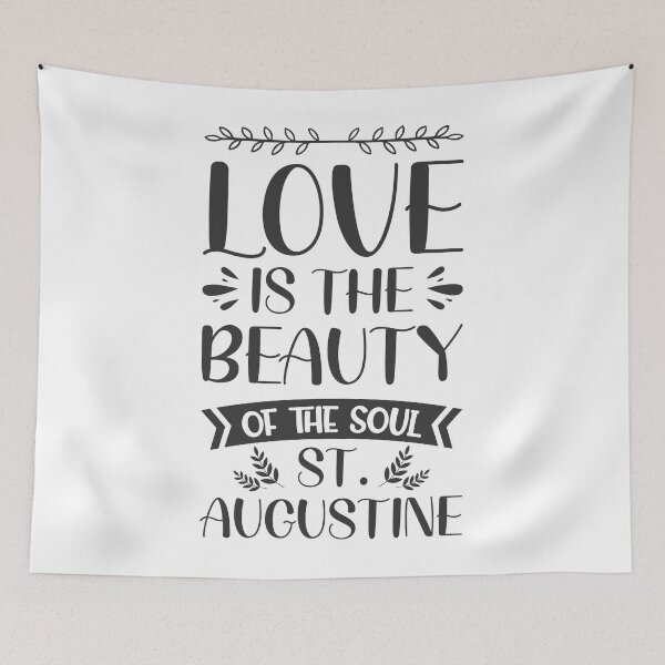 Item preview, Love is the beauty of the soul - Catholic Inspirational Quotes designed and sold by catholicquotes.