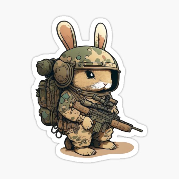 Item preview, Tactical Bunny Sticker designed and sold by INFIDEL.